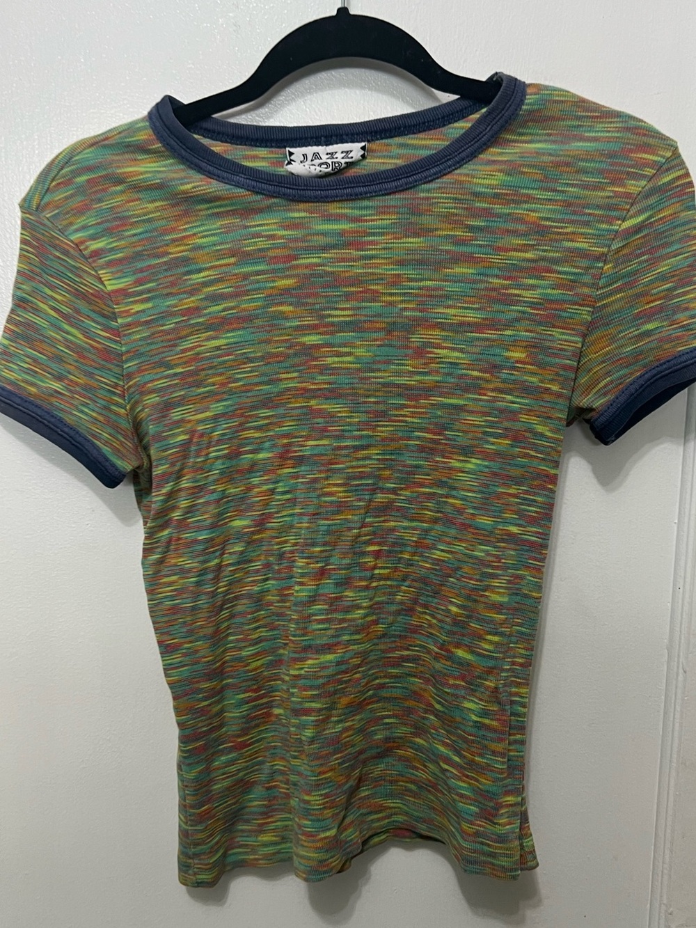 JAZZ Sport Vintage 80’s multicolor space-dye ringer tee